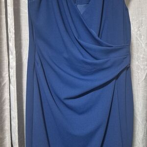 Maggy London Asymmetrical Blue Dress